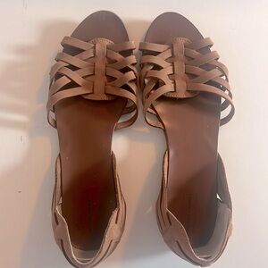 Melrose and Market Genuine leather neutral sandals